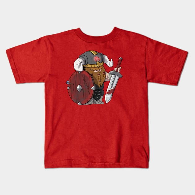 Tiny Hats Viking Warrior Kids T-Shirt by hiwez